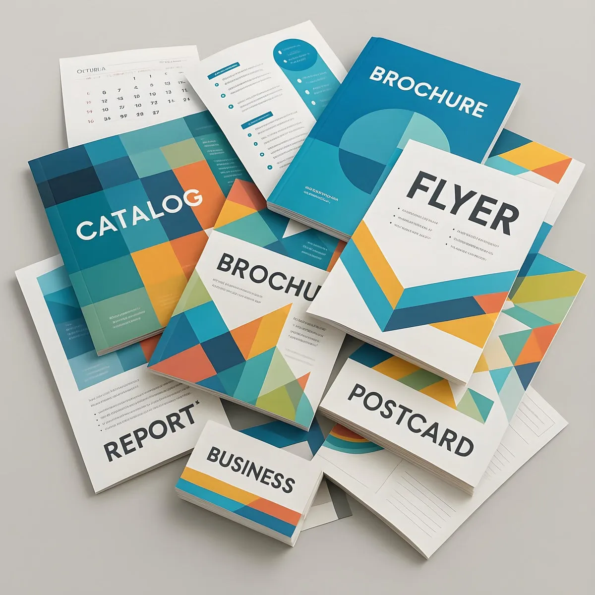 A range of custom printing products